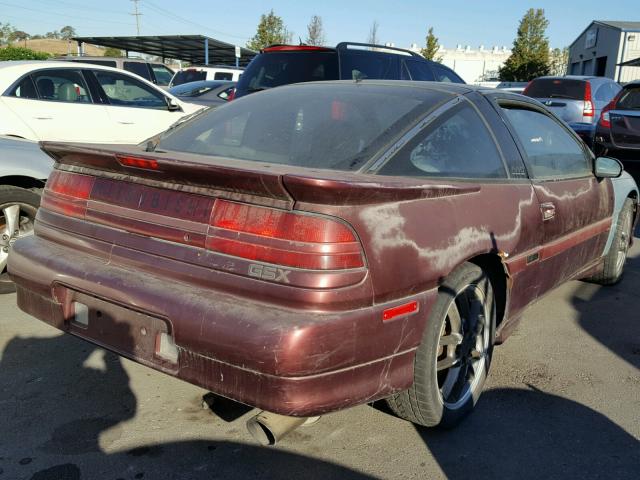 4A3CT64U6ME002569 - 1991 MITSUBISHI ECLIPSE MAROON photo 4