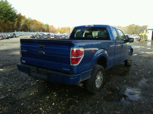 1FTFX1EF8DKE85555 - 2013 FORD F150 SUPER BLUE photo 4