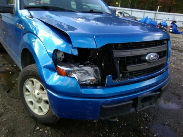 1FTFX1EF8DKE85555 - 2013 FORD F150 SUPER BLUE photo 9