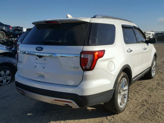 1FM5K7FH7HGD53260 - 2017 FORD EXPLORER WHITE photo 4