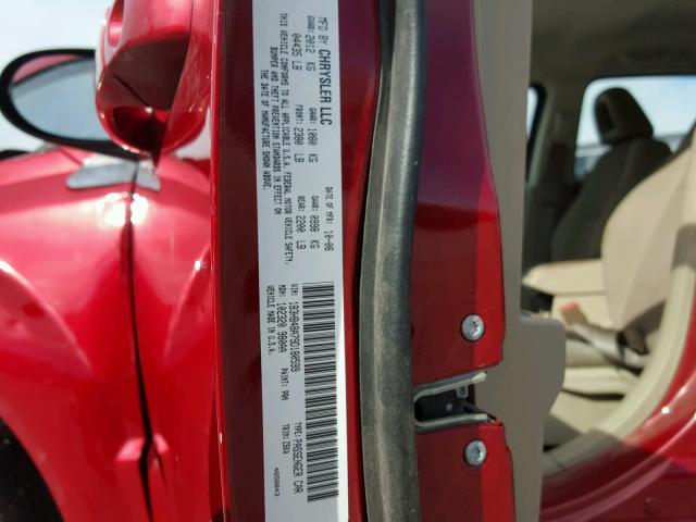 1B3HB48A79D180599 - 2009 DODGE CALIBER SX RED photo 10