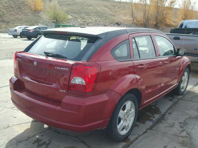 1B3HB48A79D180599 - 2009 DODGE CALIBER SX RED photo 4