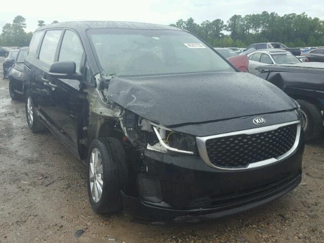 KNDMA5C11G6118100 - 2016 KIA SEDONA L BLACK photo 1