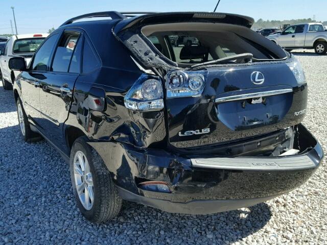 2T2GK31U89C079606 - 2009 LEXUS RX 350 BLACK photo 3