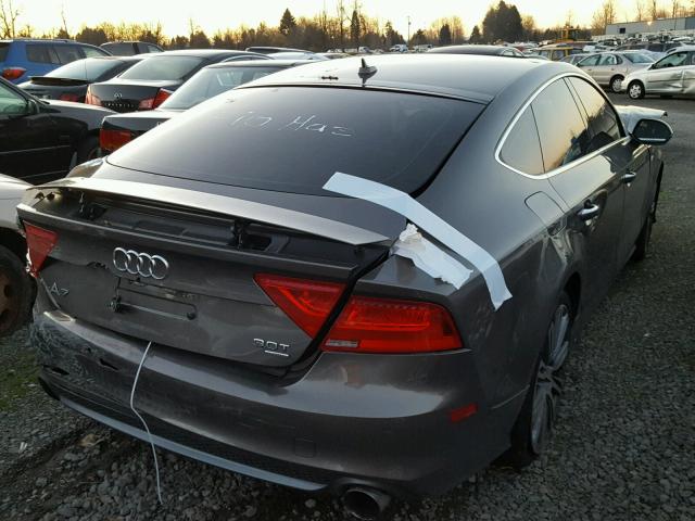 WAU2GAFC2DN010790 - 2013 AUDI A7 PRESTIG GRAY photo 4