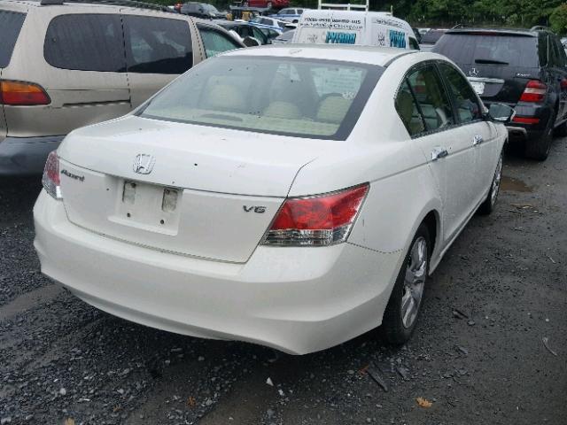 1HGCP36819A001576 - 2009 HONDA ACCORD EXL WHITE photo 4