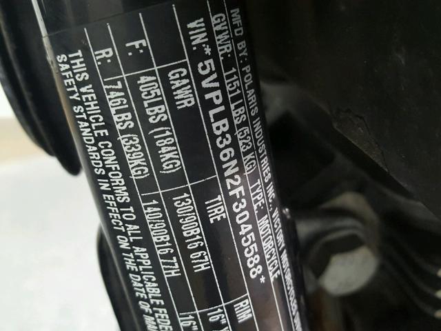 5VPLB36N2F3045588 - 2015 VICTORY MOTORCYCLES GUNNER Yaşıl foto 19