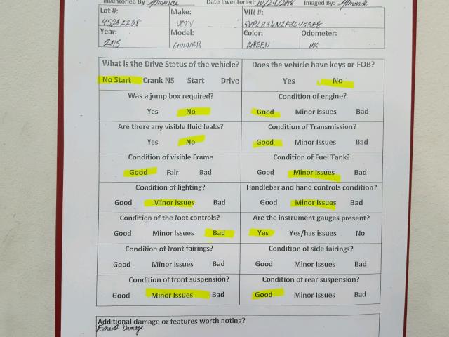 5VPLB36N2F3045588 - 2015 VICTORY MOTORCYCLES GUNNER Yaşıl foto 20