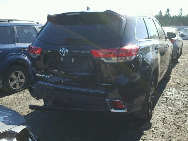 5TDJZRFH5HS402097 - 2017 TOYOTA HIGHLANDER BLACK photo 4