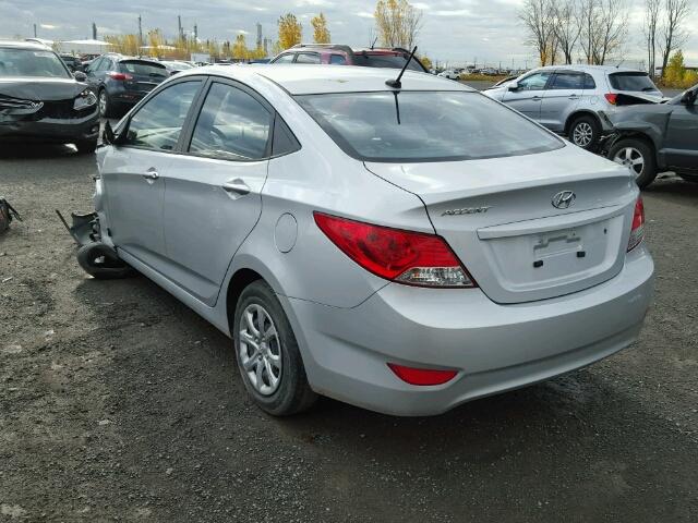 KMHCT4AE2CU257112 - 2012 HYUNDAI ACCENT GLS SILVER photo 3