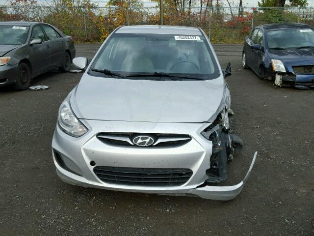 KMHCT4AE2CU257112 - 2012 HYUNDAI ACCENT GLS SILVER photo 9