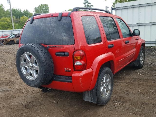 1J4GL58K64W125557 - 2004 JEEP LIBERTY LI RED photo 4