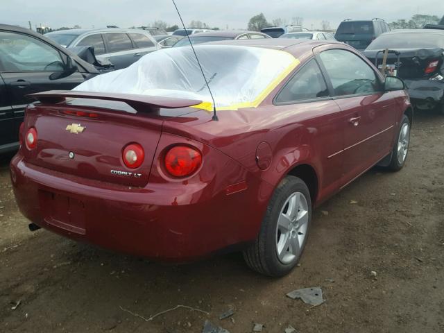 1G1AL15F877114790 - 2007 CHEVROLET COBALT LT RED photo 4