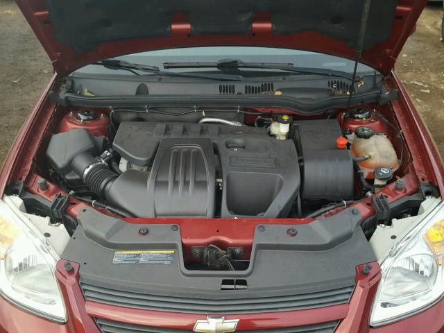 1G1AL15F877114790 - 2007 CHEVROLET COBALT LT RED photo 7