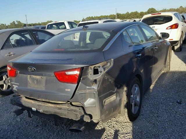 KNAGM4A77F5584122 - 2015 KIA OPTIMA LX BLUE photo 4