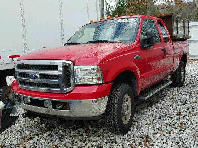 1FTSX21515EA82504 - 2005 FORD F250 SUPER RED photo 2