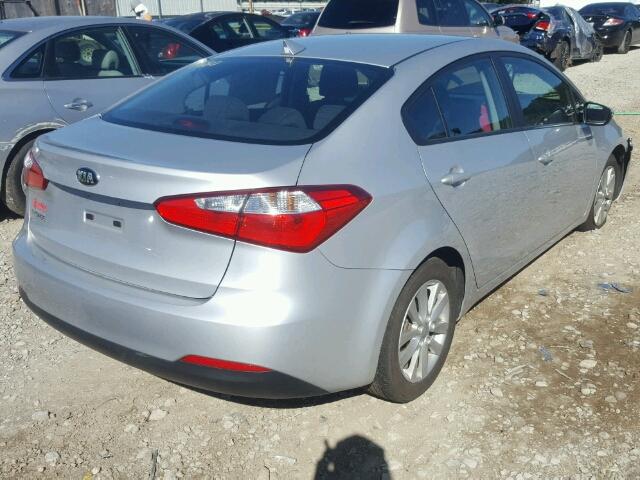 KNAFX4A64G5437994 - 2016 KIA FORTE LX SILVER photo 4