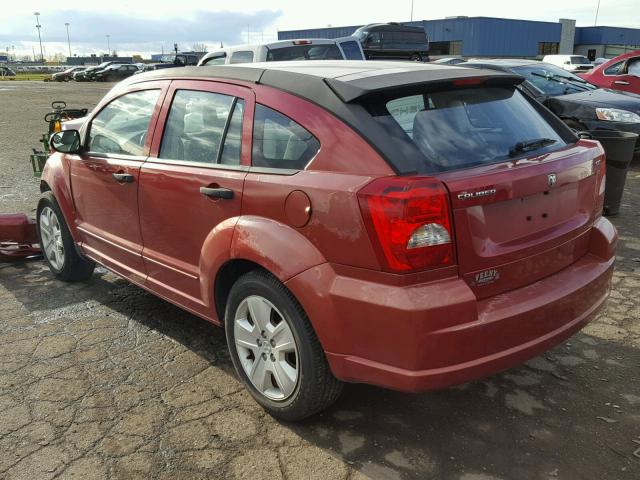 1B3HB48B77D575937 - 2007 DODGE CALIBER RED photo 3