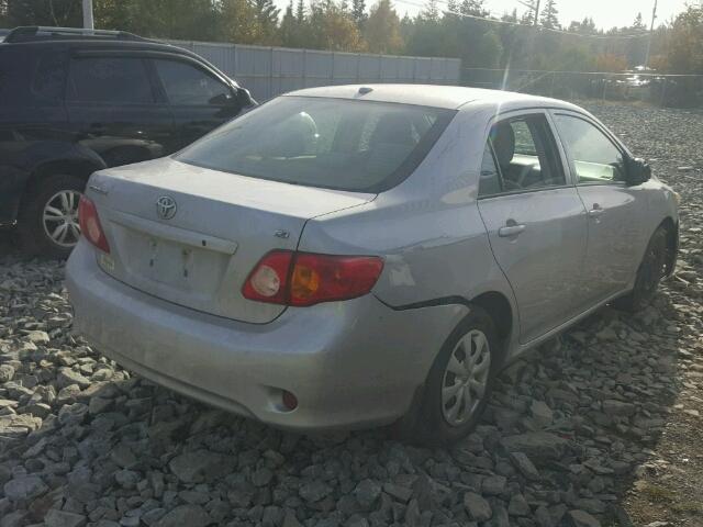 2T1BU4EE1AC246698 - 2010 TOYOTA COROLLA BA SILVER photo 4