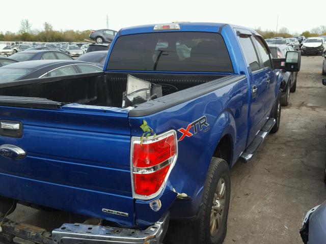 1FTFW1EF1CFA49771 - 2012 FORD F150 SUPER BLUE photo 4