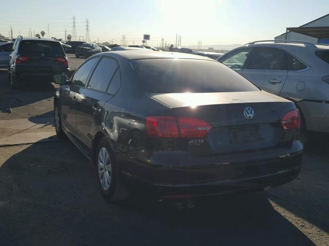 3VW2K7AJ5EM439151 - 2014 VOLKSWAGEN JETTA BASE 黑色 照片 3
