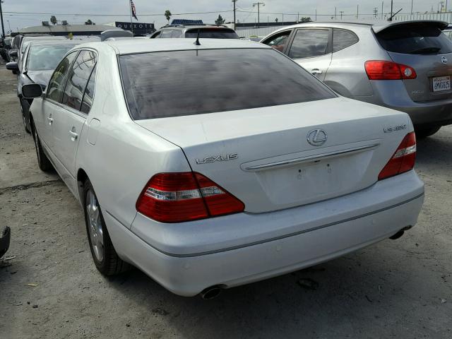 JTHBN36F140124287 - 2004 LEXUS LS 430 WHITE photo 3