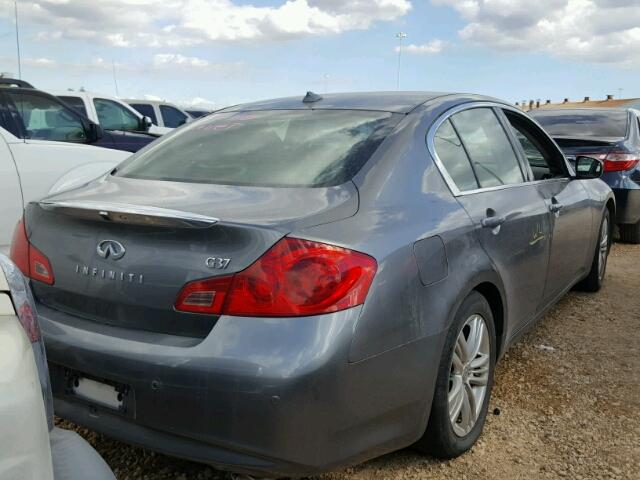 JN1CV6AP0DM716654 - 2013 INFINITI G37 BASE SILVER photo 4