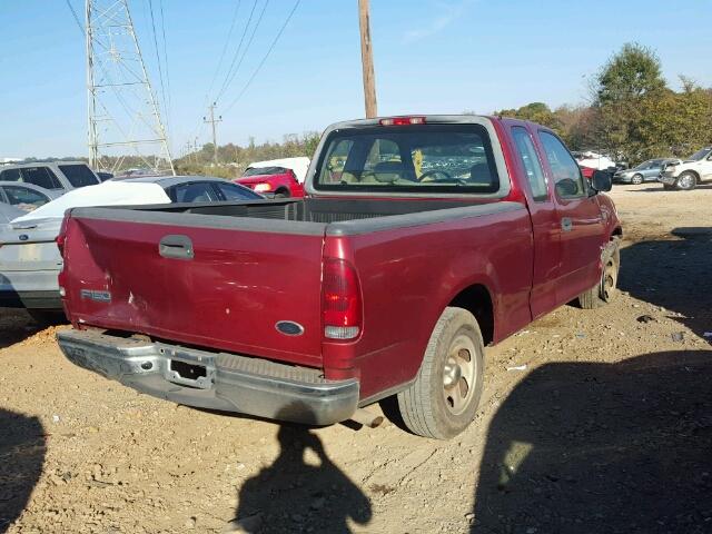 1FTRX172X2NA29656 - 2002 FORD F150 BURGUNDY photo 4