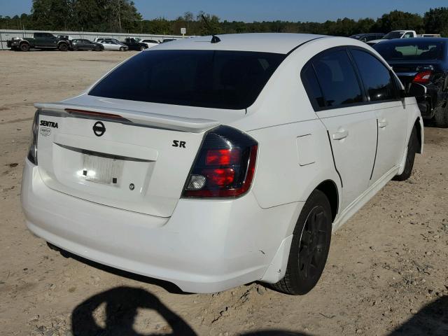 3N1AB6AP2CL714252 - 2012 NISSAN SENTRA 2.0 WHITE photo 4