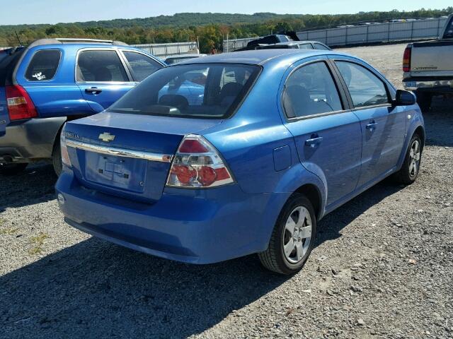 KL1TD56648B220663 - 2008 CHEVROLET AVEO BASE BLUE photo 4