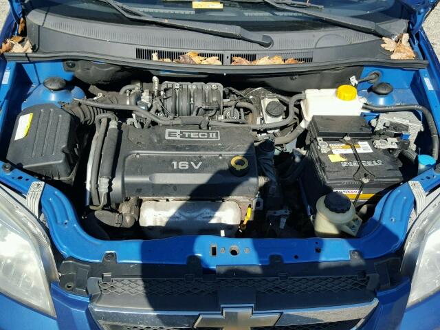 KL1TD56648B220663 - 2008 CHEVROLET AVEO BASE BLUE photo 7