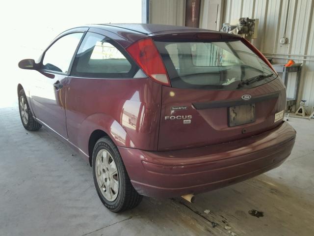 1FAFP31N07W208376 - 2007 FORD FOCUS ZX3 RED photo 3