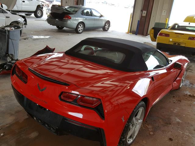 1G1YA3D78E5133522 - 2014 CHEVROLET CORVETTE S RED photo 4