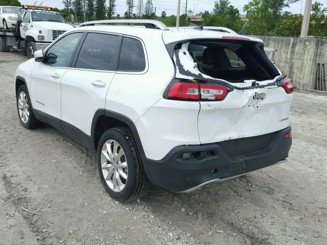 1C4PJLDB2GW200510 - 2016 JEEP CHEROKEE WHITE photo 3