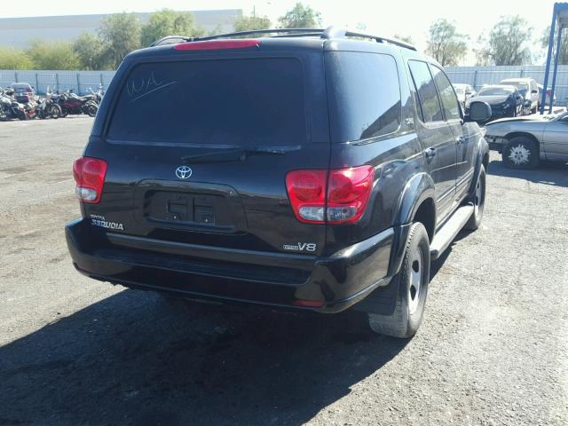 5TDZT34A55S243195 - 2005 TOYOTA SEQUOIA SR BLACK photo 4