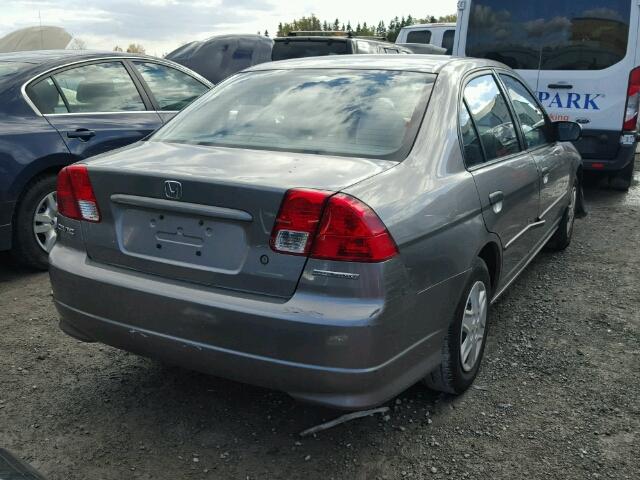 2HGES16314H915191 - 2004 HONDA CIVIC DX V GRAY photo 4