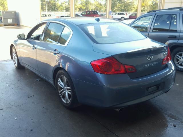 JN1CV6AP6AM402633 - 2010 INFINITI G37 BLUE photo 3