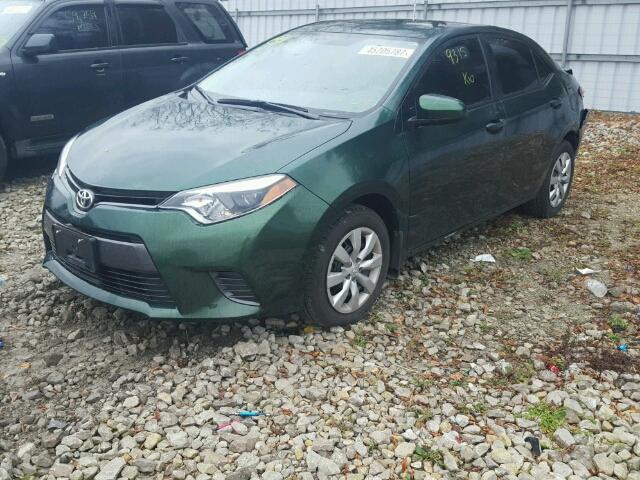 2T1BURHE6GC632101 - 2016 TOYOTA COROLLA L GREEN photo 2