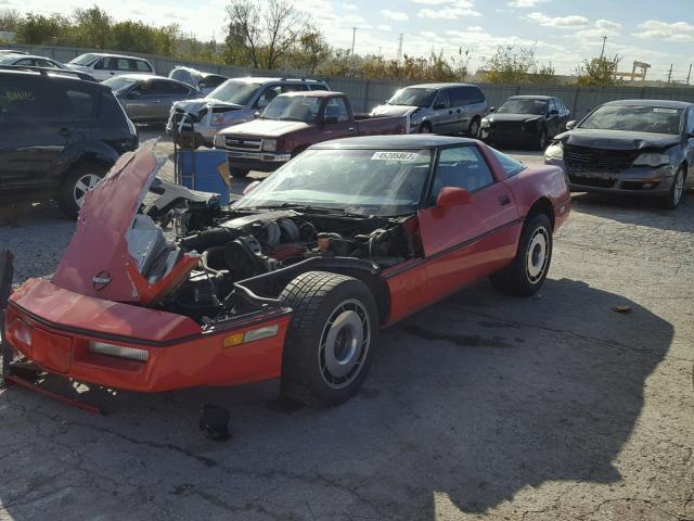 1G1YY0786G5112038 - 1986 CHEVROLET CORVETTE RED photo 2