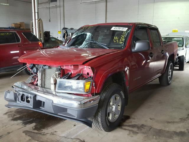 1GTDT136248169846 - 2004 GMC CANYON BURGUNDY photo 2