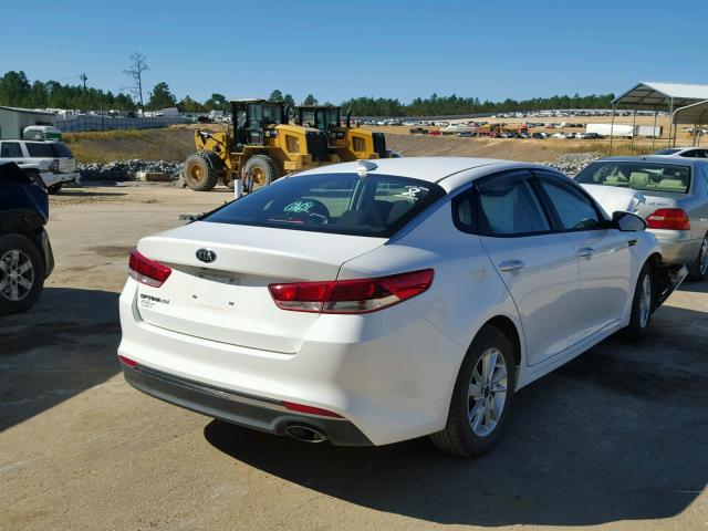 KNAGT4L38G5098546 - 2016 KIA OPTIMA LX WHITE photo 4