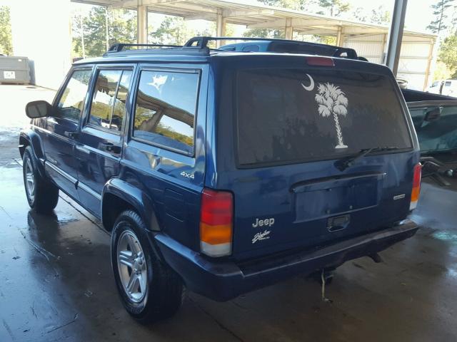 1J4FF58S71L595337 - 2001 JEEP CHEROKEE BLUE photo 3