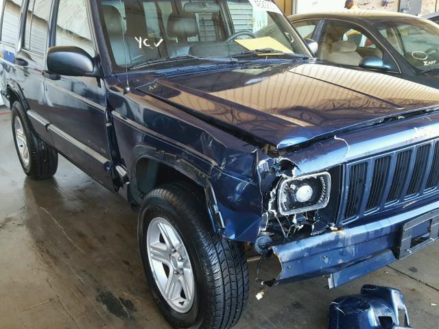 1J4FF58S71L595337 - 2001 JEEP CHEROKEE BLUE photo 9