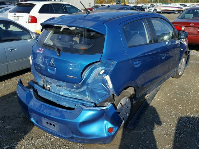 ML32A3HJXFH045089 - 2015 MITSUBISHI MIRAGE DE BLUE photo 4