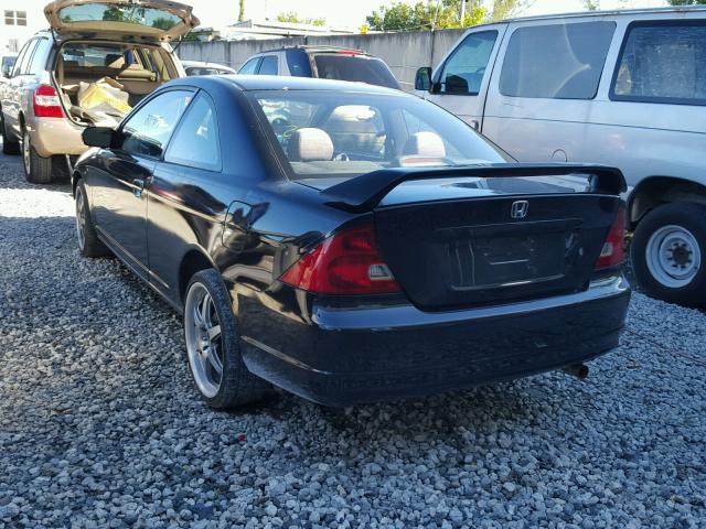 1HGEM21983L045159 - 2003 HONDA CIVIC EX BLACK photo 3