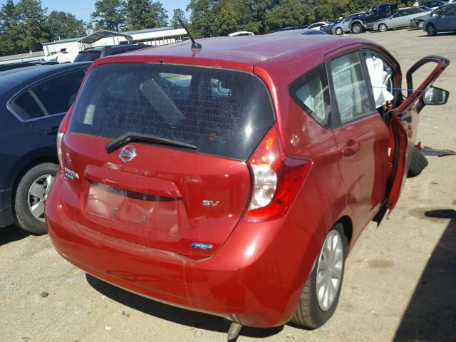 3N1CE2CP5FL403568 - 2015 NISSAN VERSA NOTE RED photo 4