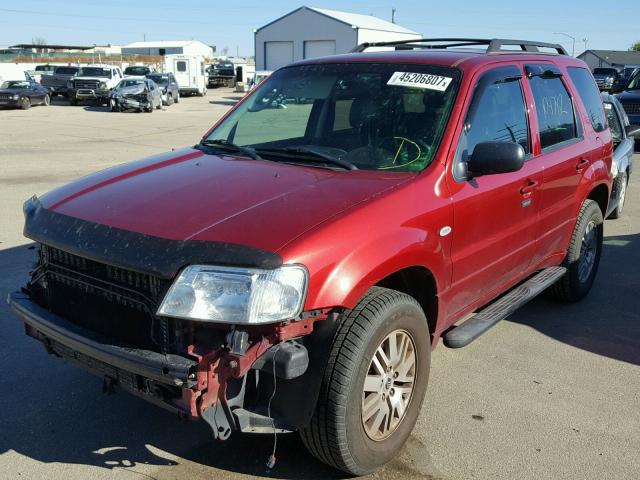 4M2CU571X5DJ00971 - 2005 MERCURY MARINER RED photo 2