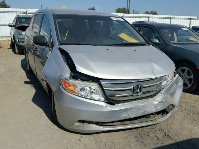 5FNRL5H22DB057695 - 2013 HONDA ODYSSEY LX SILVER photo 1