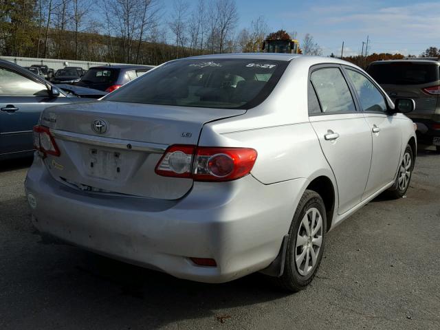 JTDBU4EE1B9154837 - 2011 TOYOTA COROLLA SILVER photo 4