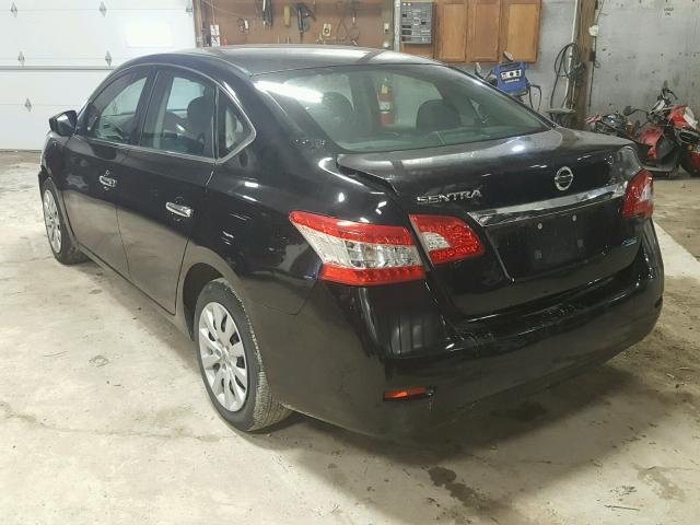 3N1AB7APXEY334345 - 2014 NISSAN SENTRA BLACK photo 3